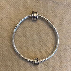 Pandora Sterling Silver Bracelet with  Charm
